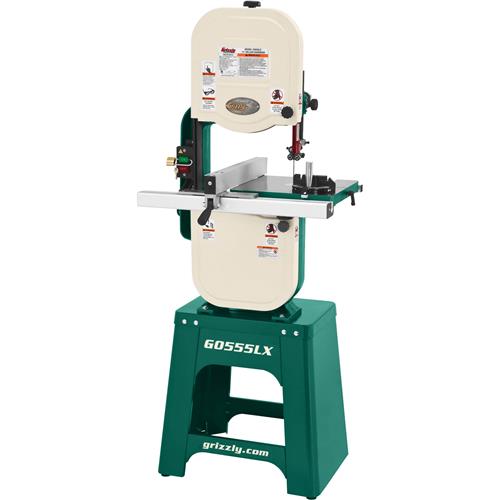 Front view of the Grizzly G0555LX 14" 1 HP Deluxe Bandsaw
