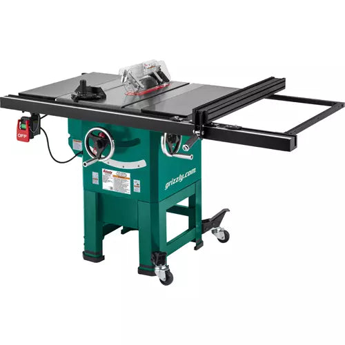 Front of the Grizzly G0962 Hybrid table saw