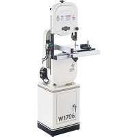 Front, left  view of the Shop fox Bandsaw W1706 - 1 HP 14" Bandsaw