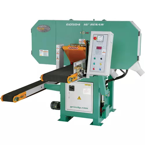Grizzly G0504 16" 30 HP 3-Phase Dual Conveyor Horizontal Resaw Bandsaw