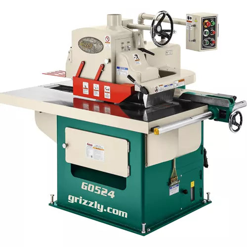 Grizzly G0524 - 15 HP 3-Phase Straight Line Rip Saw