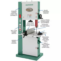 Grizzly G0566B 21" Super Heavy-Duty 3 HP Bandsaw with Motor Brake