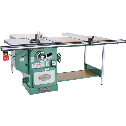 Grizzly G0651 10" 3 HP 220V Heavy Duty Cabinet Table Saw