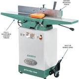 Labeled view of the features on the Grizzly 6" jointer