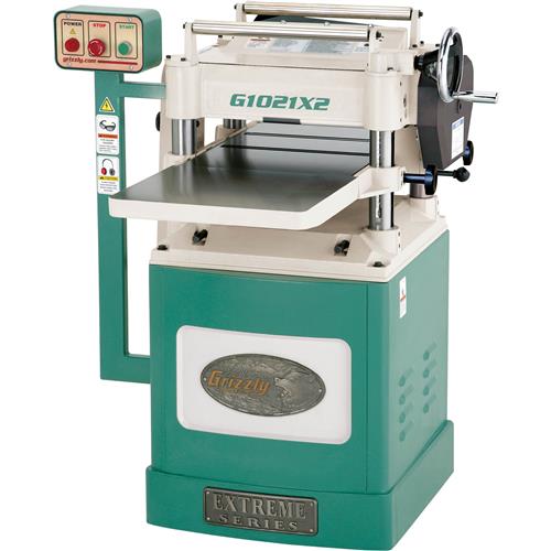 Grizzly G1021X2 15" 3 HP Extreme Series Planer with a Helical Cutterhead