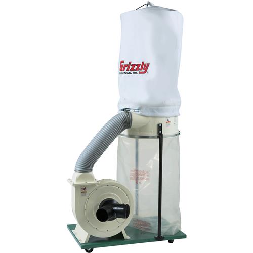 Grizzly G1029Z2P 2 HP Dust Collector with Aluminum Impeller Polar Bear Series