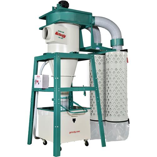 Grizzly G0638 10 HP 3-Phase Cyclone Dust Collector