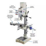 Grizzly G0808 20-3/4" Gearhead Drill Press With Cross-Slide Table