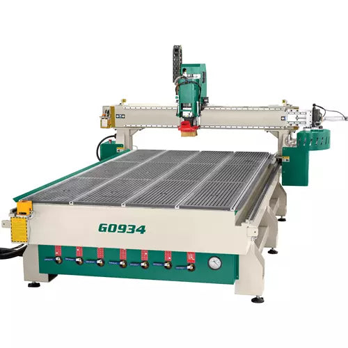 Grizzly G0934 - 5' x 10' CNC Router w/ Vacuum Table & 8-Position Rotary Tool Changer
