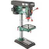 Front left view of the benchtop drill press
