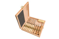 Carving Tool Set 11 Pieces in a wooden presentation box