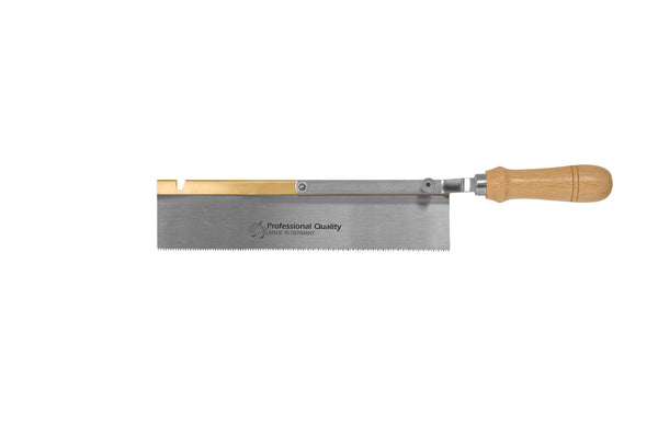Dovetail Saw 10 inch, Reversible, Offset Handle, Brass Backed