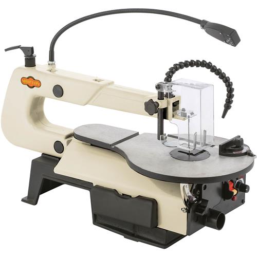 Shop Fox W1872 16" VS Scroll Saw with Foot Switch, LED, Miter Gauge, & Rotary Shaft